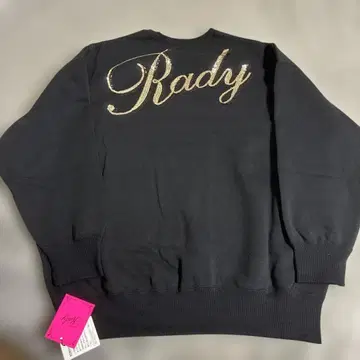 Rady 키라키라 빅 로고 블랙 맨투맨 F 사이즈 트레이닝복 새상품