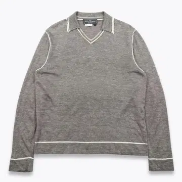 [레어] 살바토레 페라가모 삼자 혼방 캐시미어 x 린넨 x 실크 니트 L