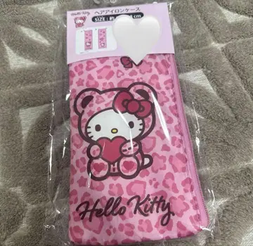 새상품 아베일 인형옷 헬로키티 레오파드 무늬 헤어 아이론 케이스 갸루