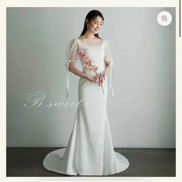 머메이드 라인 웨딩 드레스 화이트