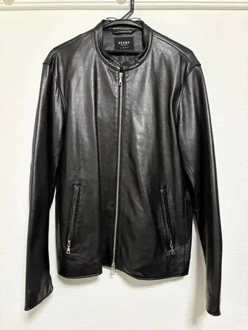 BEAMS HEART 블랙 가죽 자켓 XL