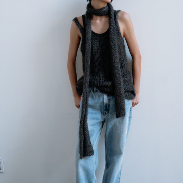 모노하 monoha mohair sleeveless+muffler 판매 | 민소매 티셔츠
