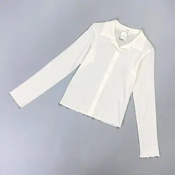 agnes b. 와셔 가공 블라우스 셔츠 아이보리 2*MD824