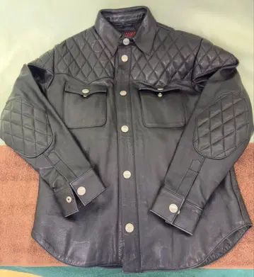 라이더 자켓 패딩 천연 가죽 XL 사이즈 42