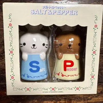 라스트 냥코냥코냥코 냥코 레스토랑 솔트&페퍼 세트(스카이블루 x 주황)