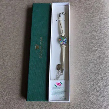 이탈리아제 무라노 유리 꽃무늬 팔찌