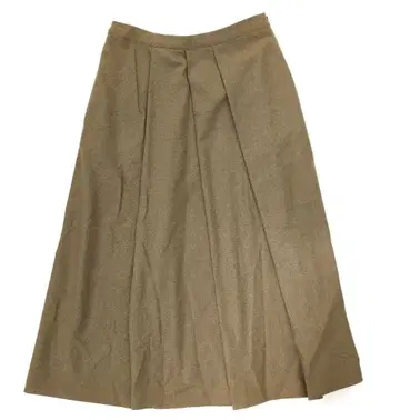 파비아나 필리피 브라운 플레어 스커트 플리츠 울