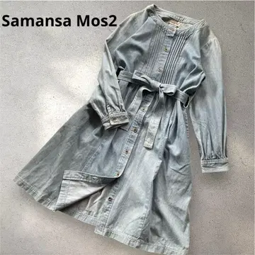 Samansa Mos2 데님 원피스 핀턱 원피스