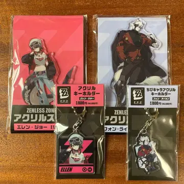 젠레스 존 제로/라이카&엘렌 아크릴 스탠드/아크릴 키링 4개 세트