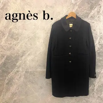 [ 새상품급 ] agnes b. 여성용 롱 코트 M L 블랙 프랑스제