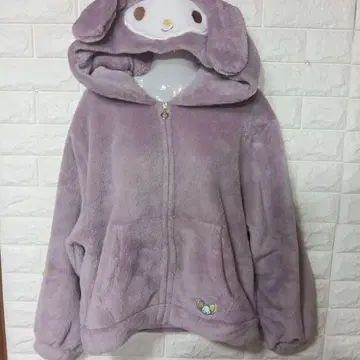 마이멜로디 후드 부착 퍼플 복슬복슬 후드티 M 사이즈 인형옷 지뢰계