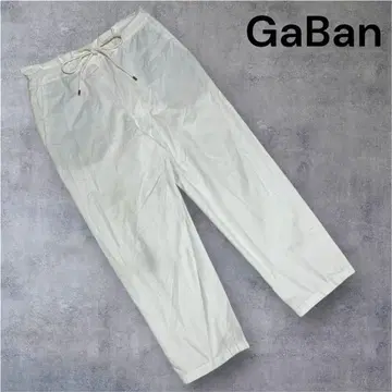 [ GaBan ] 드로 코드 이지 팬츠 화이트 비침 면 여성용