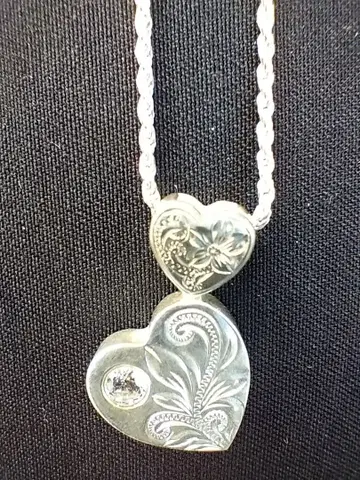 로노 하와이안 주얼리 목걸이 925 스털링 실버 하트형