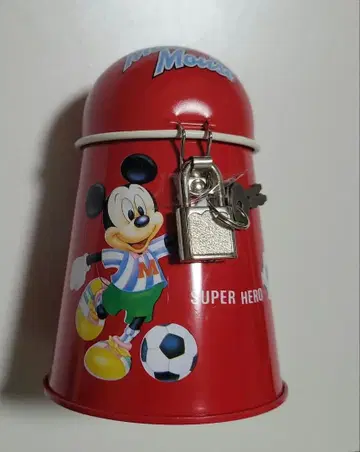 [새상품급] 디즈니 미키마우스 저금통 레트로 빨간색