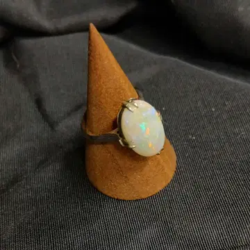 오팔 반지 플라티나 pm 각인 10호 쇼와 레트로