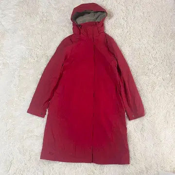 AIGLE 에이글 후디드 코트 마운틴 파카 빨간색 레드 롱 기장