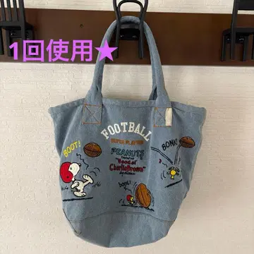 루토트 스누피 데님 토트백