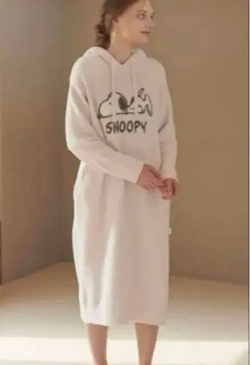 젤라또피케 스누피 후드 부착 핑크 원피스