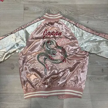 일본제 드래곤 자수 핑크 스카잔