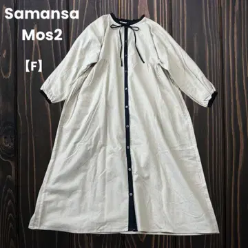 Samansa Mos2 사만사 모스모스 [ F ] 바이컬러 롱 원피스