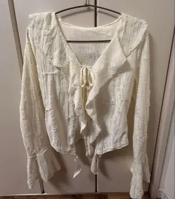 Y2K 페어리 그런지 모리걸 프릴 레이스 상의 익명 배송