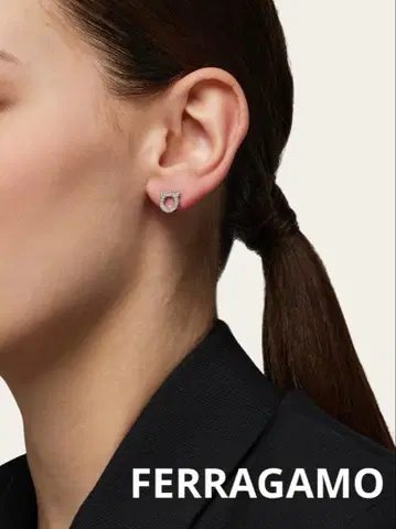 FERRAGAMO 간치니 크리스탈 귀걸이(S)