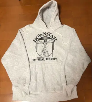 90s 비트루비우스적 인체도 프린트 후드티 레오나르도 다빈치