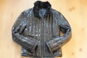 [초희귀] 사이즈 50 SHELLAC 셀락 램 가죽 퀼팅 다운