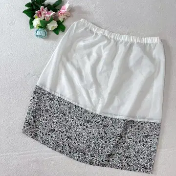 월드 [ M ] 여성용 페티코트 허리밴딩 미니 꽃무늬 일본제 비침 방지