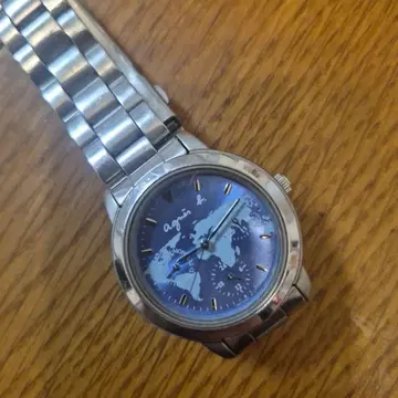 애니에스b. 블루 지도 도안 손목시계