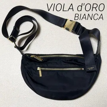 [컨디션 최상] 비올라돌로 BIANCA 숄더백 블랙 나일론