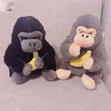 우호우호 고릴라의 고리군 바나나 대형 봉제 인형 2세트