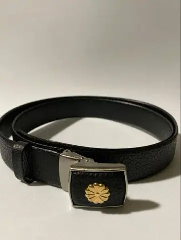 레어템 국화 문양 버클 벨트 쇼와 레트로 국화 문장