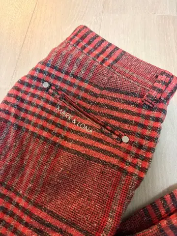 MARK & LONA 빨검 체크 팬츠 남성용 L 마크앤로나