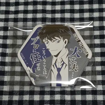 명탐정 코난 육각 캔뱃지 마츠다 진페이