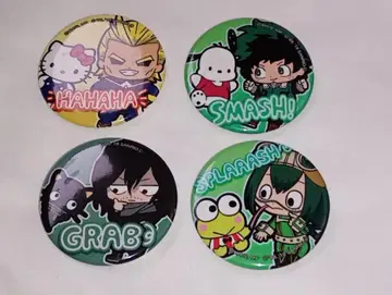 나의 히어로 아카데미아 x 산리오 캐릭터즈 트레이딩 캔뱃지 4개