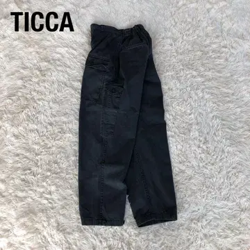 TICCA 티카 블랙 데님 카고 팬츠 청바지 0