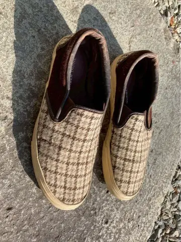 NUMBER NINE 체크 무늬 슬립온 8 사이즈