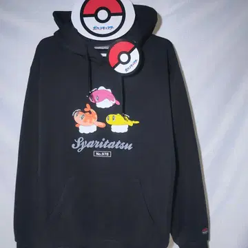 새상품 후드티 XL 샤리타츠 몬스터볼 포켓몬 풀오버 자수 속기모