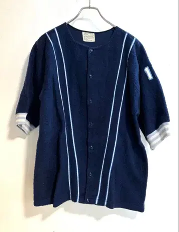 60's 챔피온 반팔 플리스 자켓 타타키 M 베이스볼