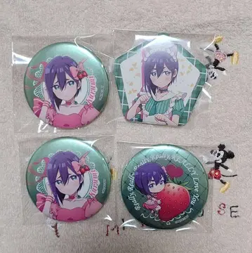 100카노 하라가 호두 캔뱃지 4개