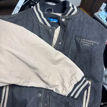 Liz Claiborne 데님 바시티 자켓 그레이