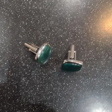 비취 커프스 커프링크스 쇼와 레트로