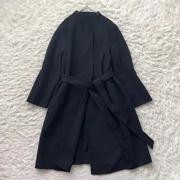 TOKYO SOIR 울 노카라 A라인 롱 코트 빅 사이즈