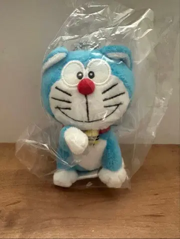 도라에몽 카무카무캣 푸드를 먹은 고양이 마스코트 키체인