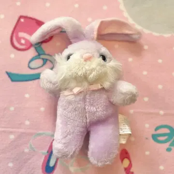 빈티지 라벤더 토끼 봉제 인형