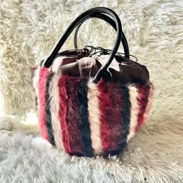 새상품급 caterinabertini 스트라이프 퍼 복조리형 핸드백