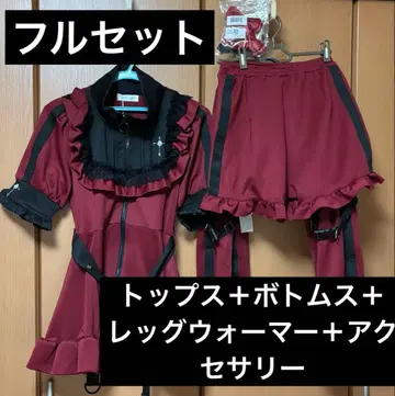 유메텐보 디어마이러브 빨간색 지뢰 서브컬쳐 저지 원피스 셋업