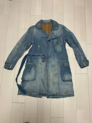 최종 가격 인하 Anachronorm 데님 트렌치코트