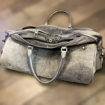 aniary 가죽 보스턴 백 크로커다일풍